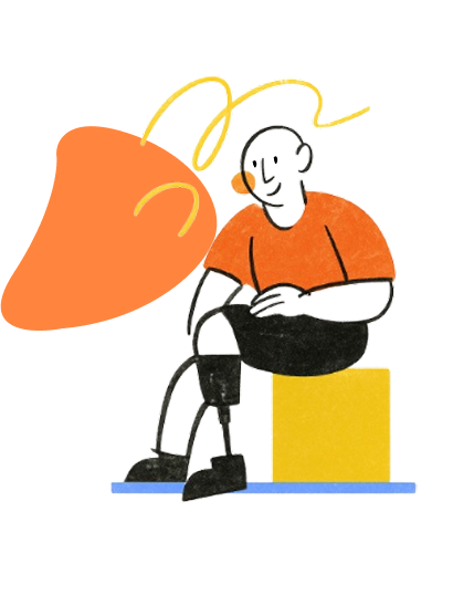Hero section illustration wheelchair